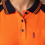 WOMEN'S HI - VIS S/S POLO SHIRT - BAD WORKWEAR