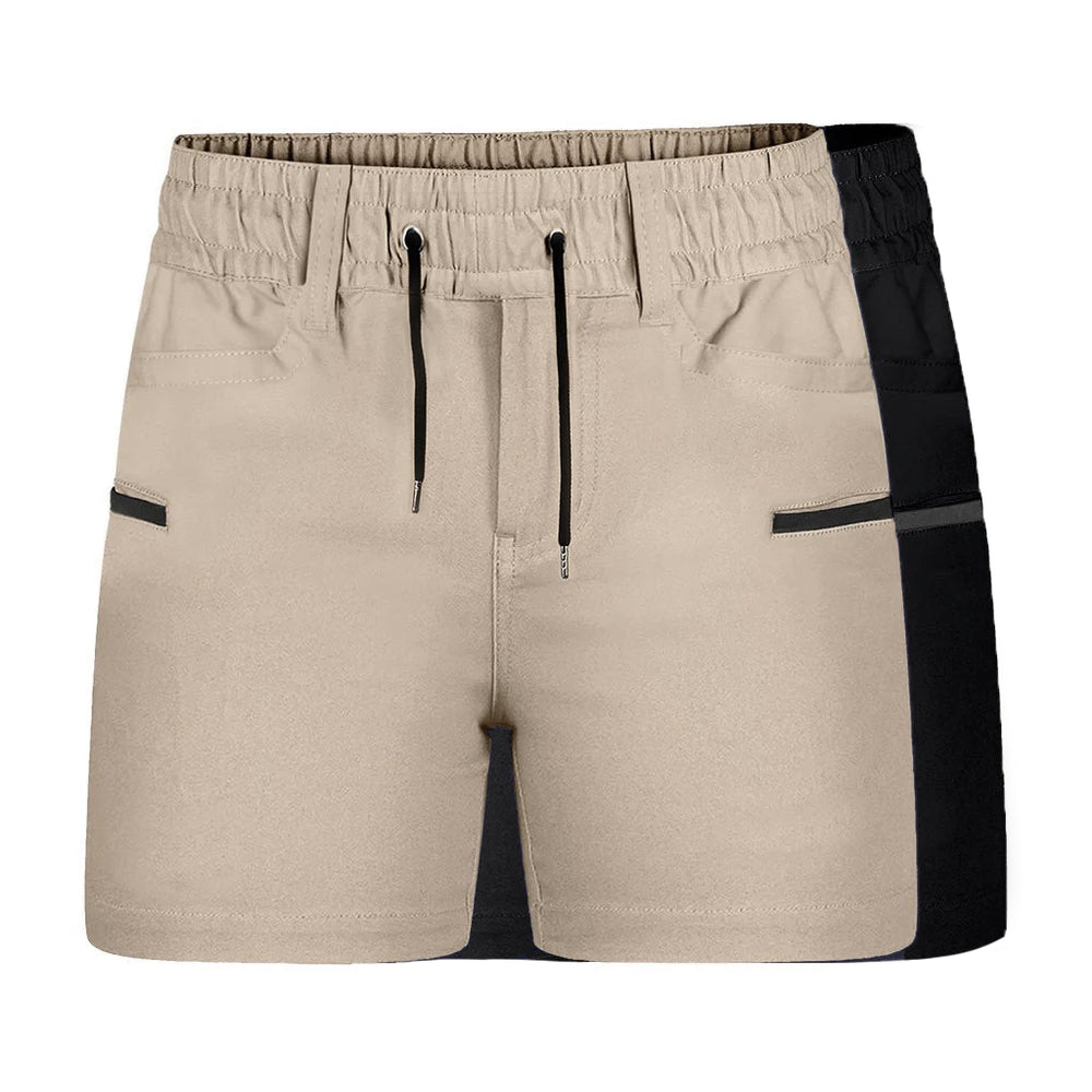 Stamzod Womens Shorts Fashion Straight Barrel High Waist Solid Pocket Work  Shorts Clearance 