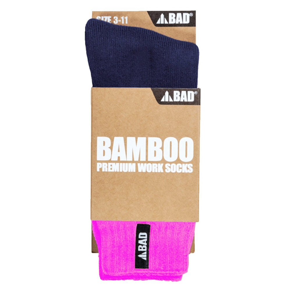 BAD BAMBOO WOMEN'S PINK WORK SOCKS