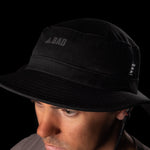 BAD SUN PROTECTION WIDE BRIM BLACK HAT - BAD WORKWEAR