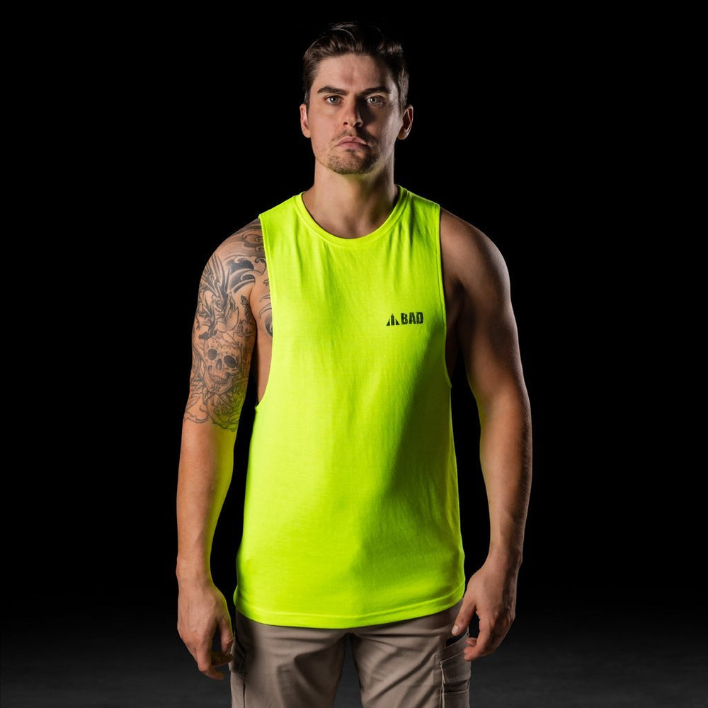 BAD® TRADEMARK HI-VIS SINGLET - BAD WORKWEAR