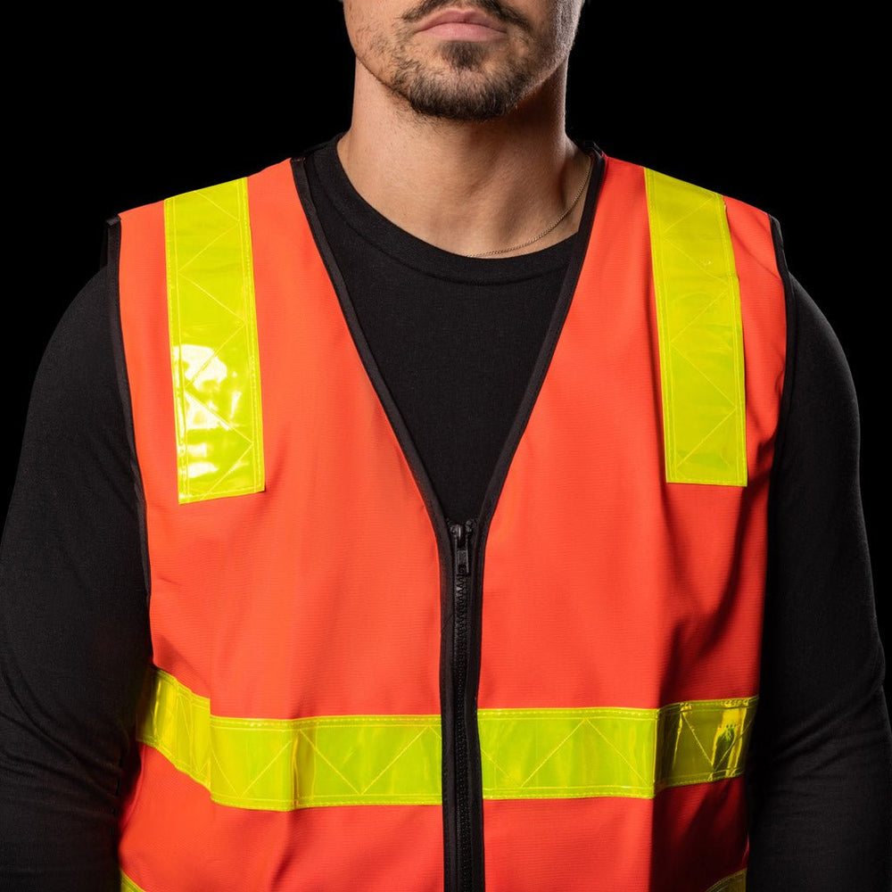 BAD VIC ROADS HI-VIS DAY/NIGHT ZIP SAFETY VEST - BAD WORKWEAR