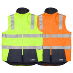 BAD® WATERPROOF HI-VIS REVERSIBLE VEST WITH 3M TAPE - BAD WORKWEAR