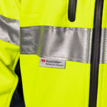 BAD WATERPROOF HI-VIS SOFTSHELL JACKET WITH 3M TAPE - BAD WORKWEAR