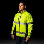 BAD WATERPROOF HI-VIS SOFTSHELL JACKET WITH 3M TAPE - BAD WORKWEAR