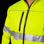 BAD WATERPROOF HI-VIS SOFTSHELL JACKET WITH 3M TAPE - BAD WORKWEAR