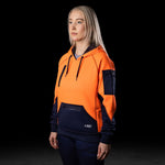 BAD WOMENS WATERPROOF RAIN-DEFEND™ HI-VIS FLEECE HOODIE - BAD WORKWEAR