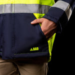 WATERPROOF HI-VIS PARKA JACKET WITH 3M TAPE - BAD WORKWEAR