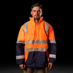 WATERPROOF HI-VIS PARKA JACKET WITH 3M TAPE - BAD WORKWEAR