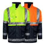 WATERPROOF HI-VIS PARKA JACKET WITH 3M TAPE - BAD WORKWEAR