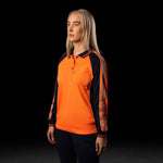 WOMENS HI-VIS L/S POLO SHIRT - BAD WORKWEAR